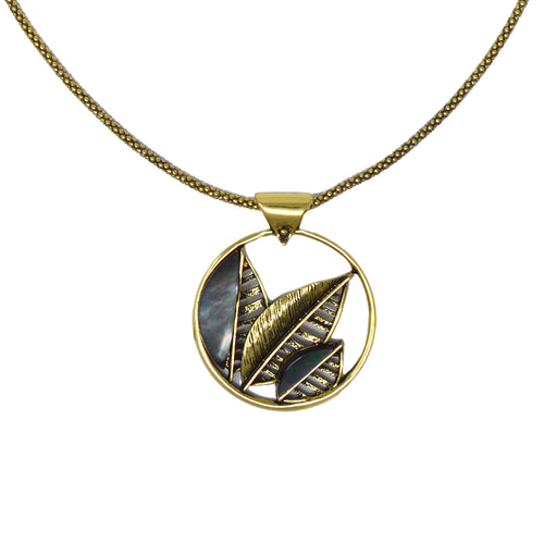 Gold Leaf Pendant Necklace