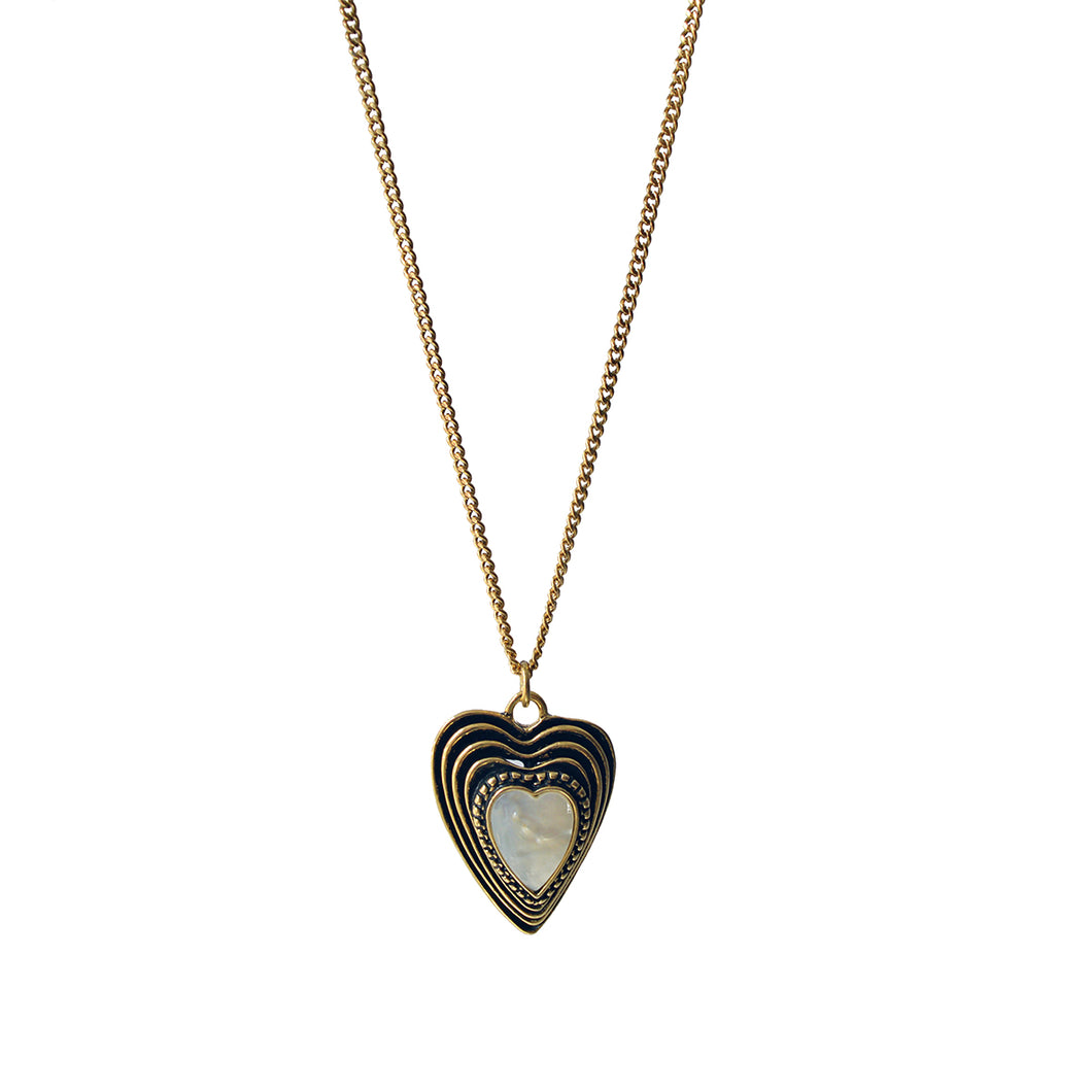 Gold Heart Pendant Necklace